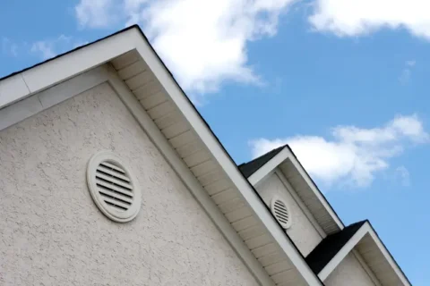 Peak of roofs with ventilation in North Carolina