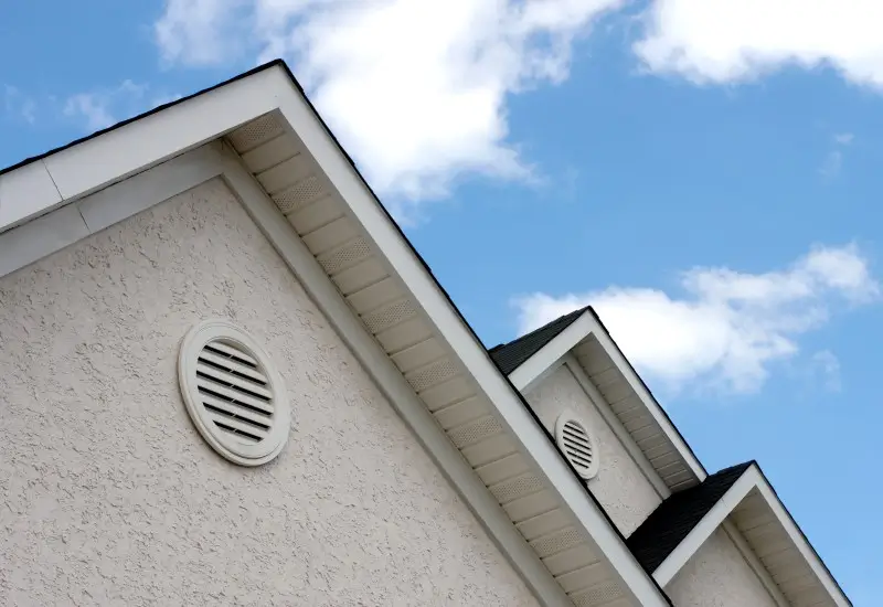 Peak of roofs with ventilation in North Carolina